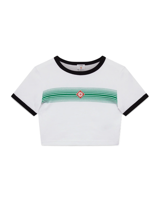 Gradient Stripe Ringer Short Sleeve T-Shirt | Casablanca Paris | Image 1