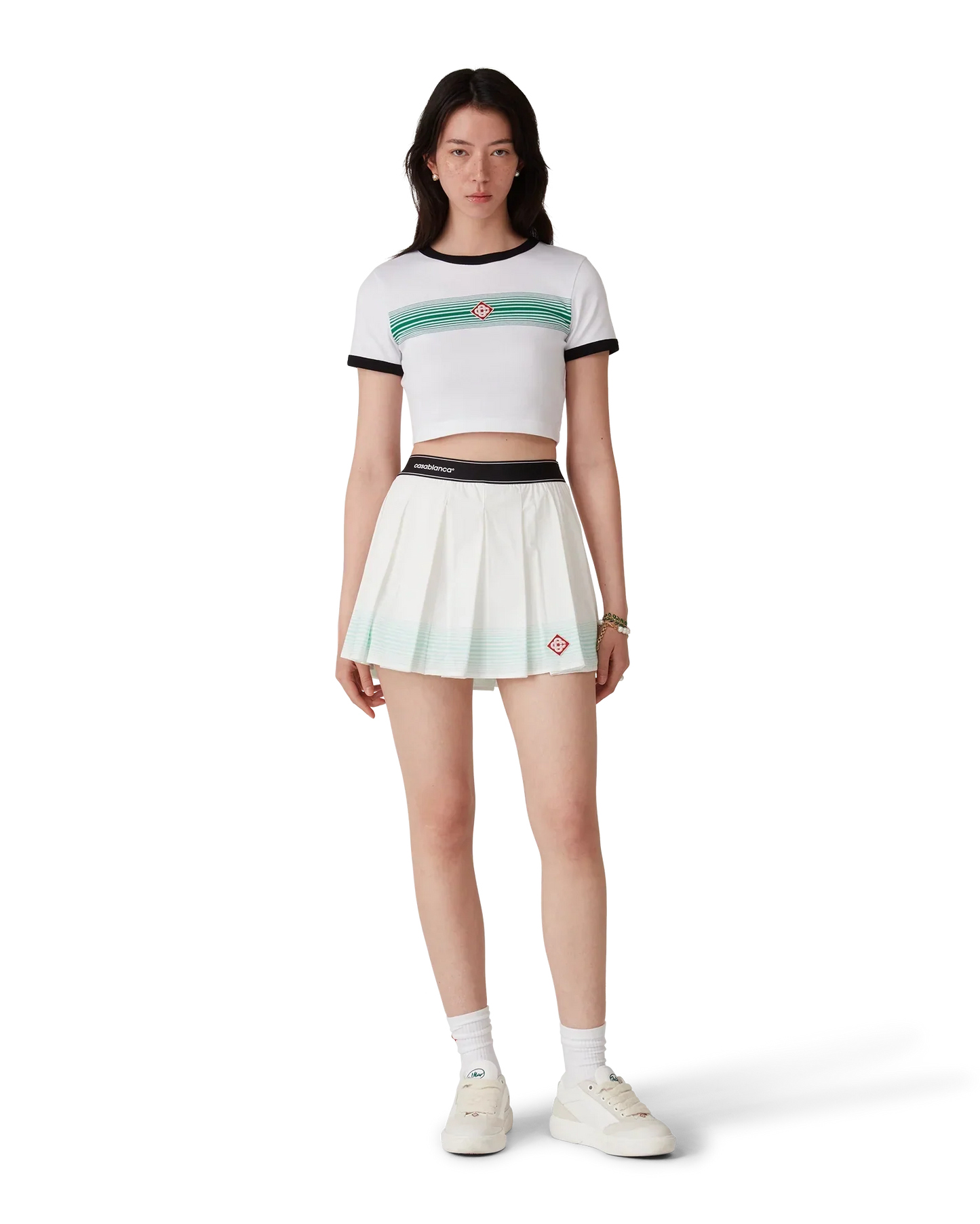 Gradient Stripe Ringer Short Sleeve T-Shirt | Casablanca Paris | Image 2