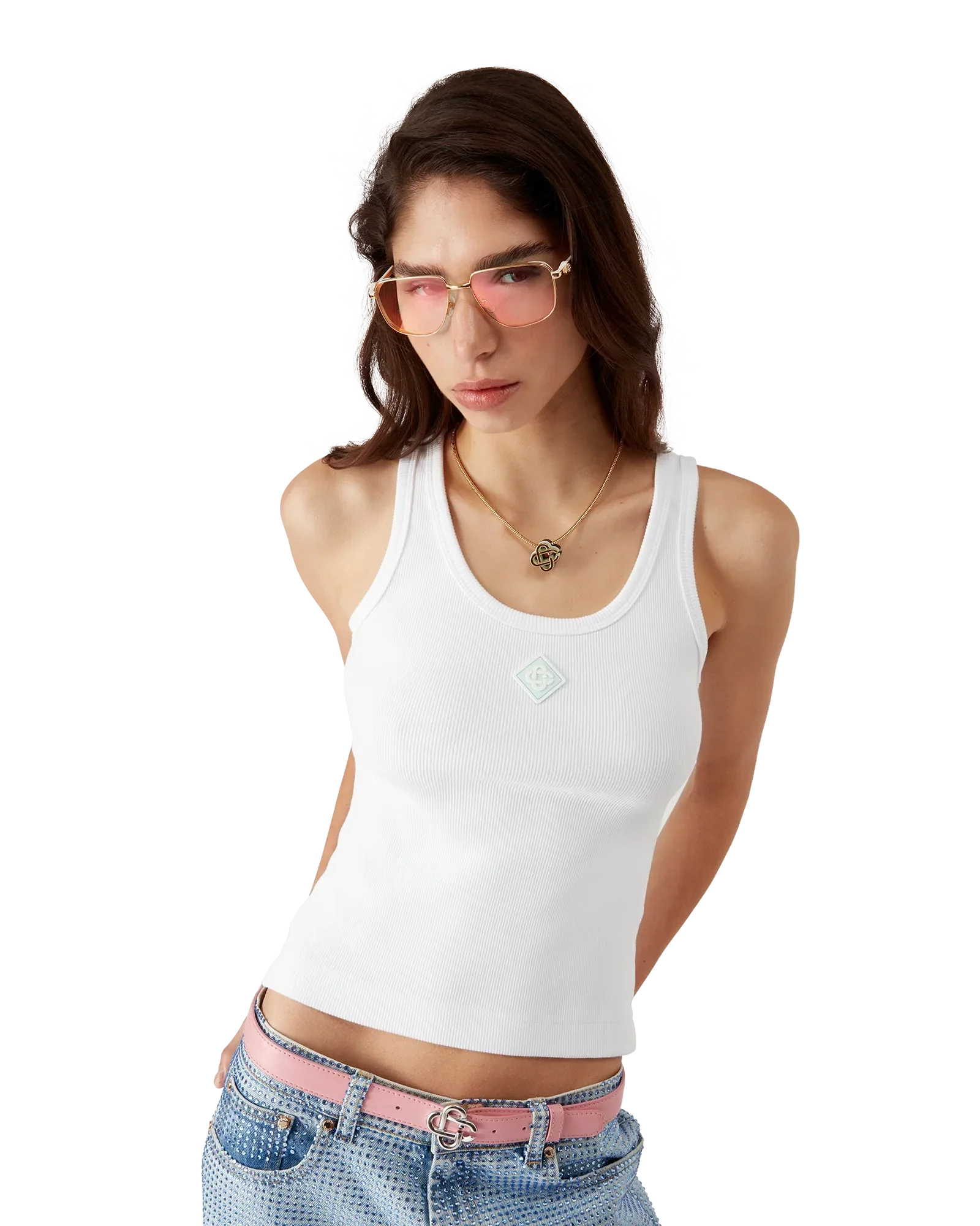 Ribbed Jersey Tank Top | Casablanca Paris | Image 4