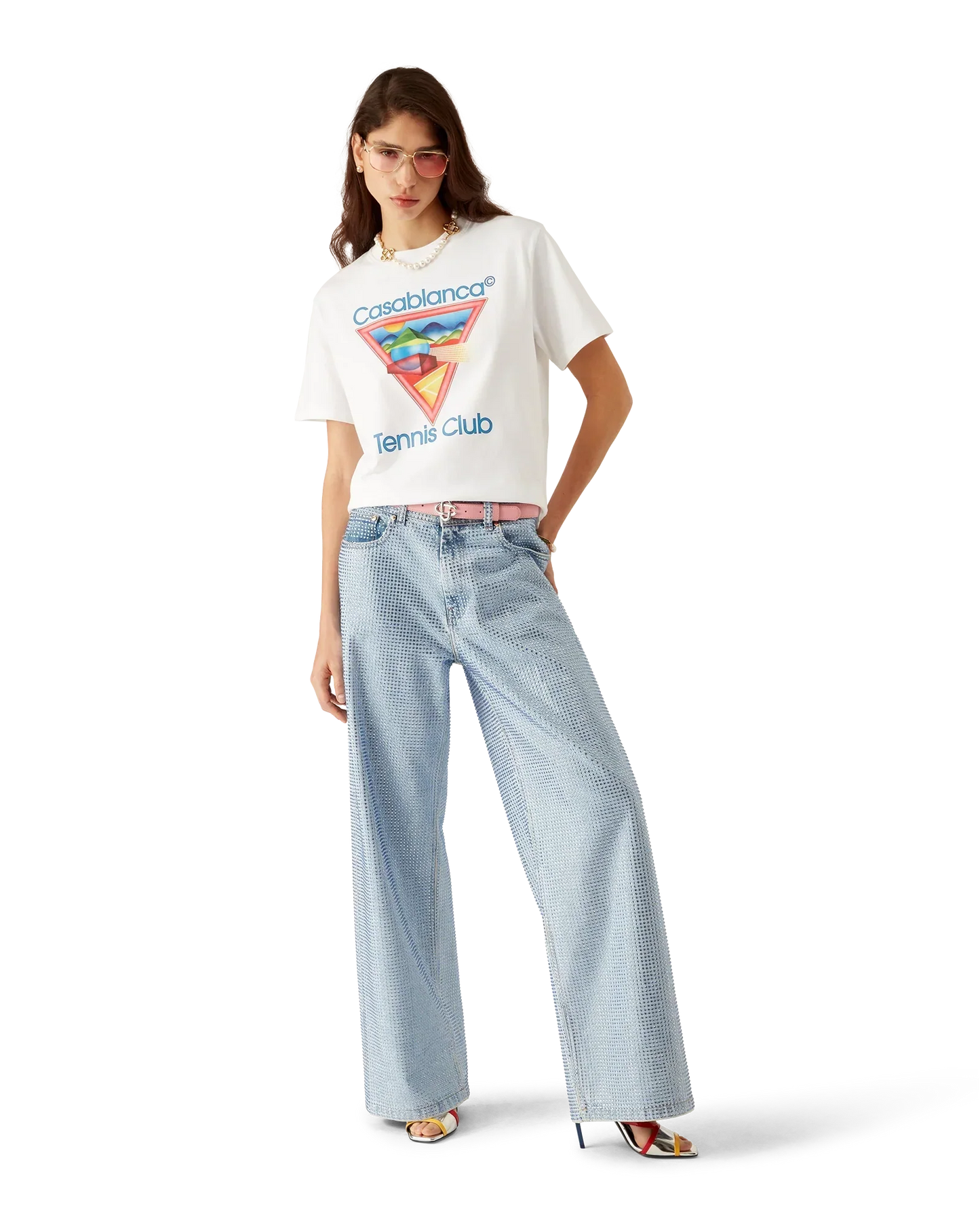 Tennis Club Icon Short Sleeve T-Shirt | Casablanca Paris | Image 2