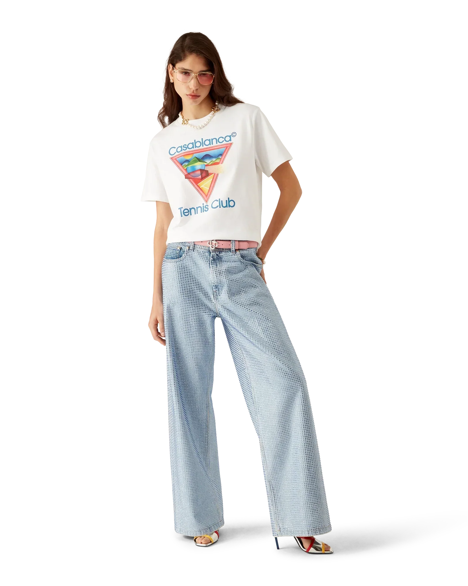 Tennis Club Icon Short Sleeve T-Shirt | Casablanca Paris | Image 2
