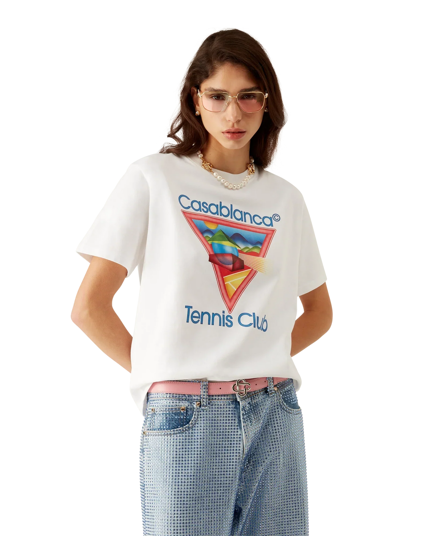 Tennis Club Icon Short Sleeve T-Shirt | Casablanca Paris | Image 4