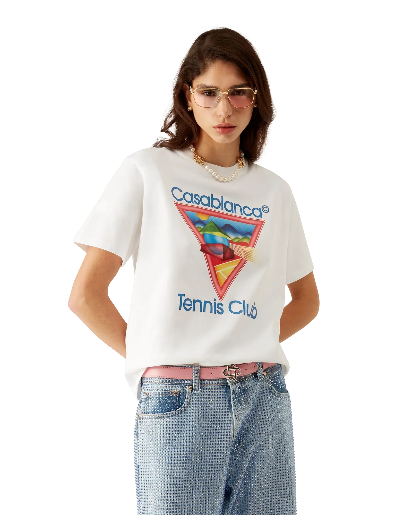 Tennis Club Icon Short Sleeve T-Shirt | Casablanca Paris | Image 4