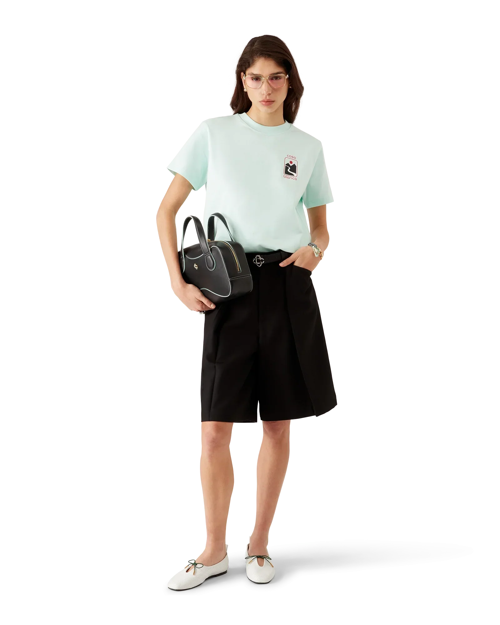 Sunset Valley Short Sleeve T-Shirt | Casablanca Paris | Image 2