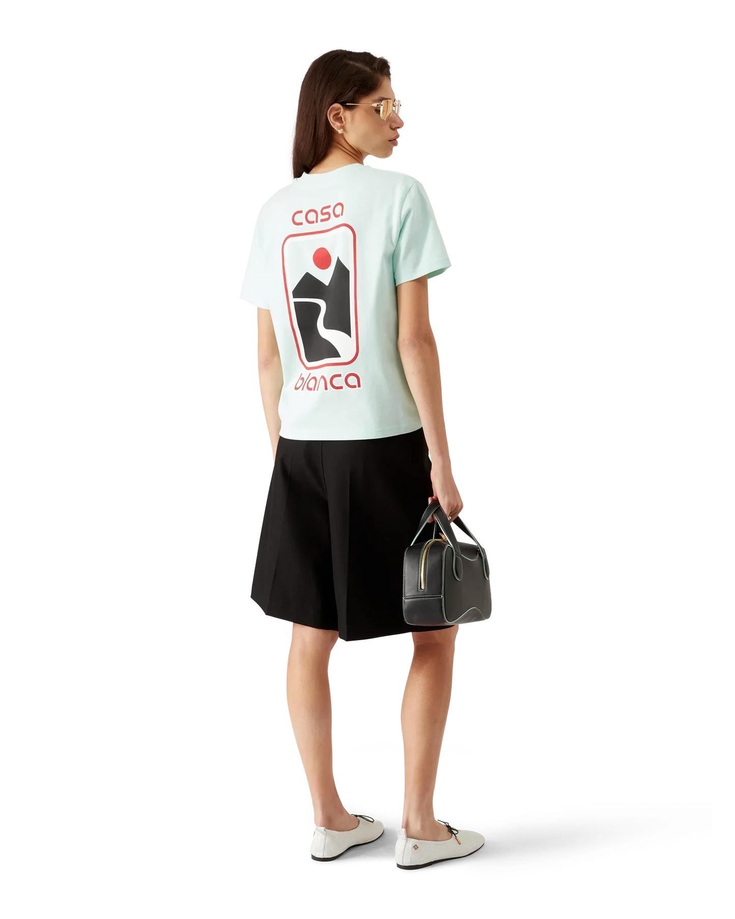 Sunset Valley Short Sleeve T-Shirt | Casablanca Paris | Image 3