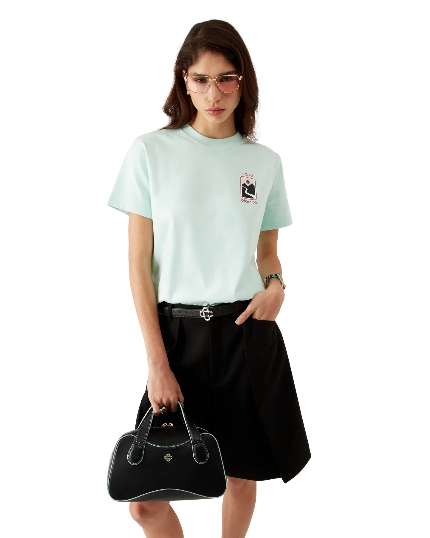 Sunset Valley Short Sleeve T-Shirt | Casablanca Paris | Image 4