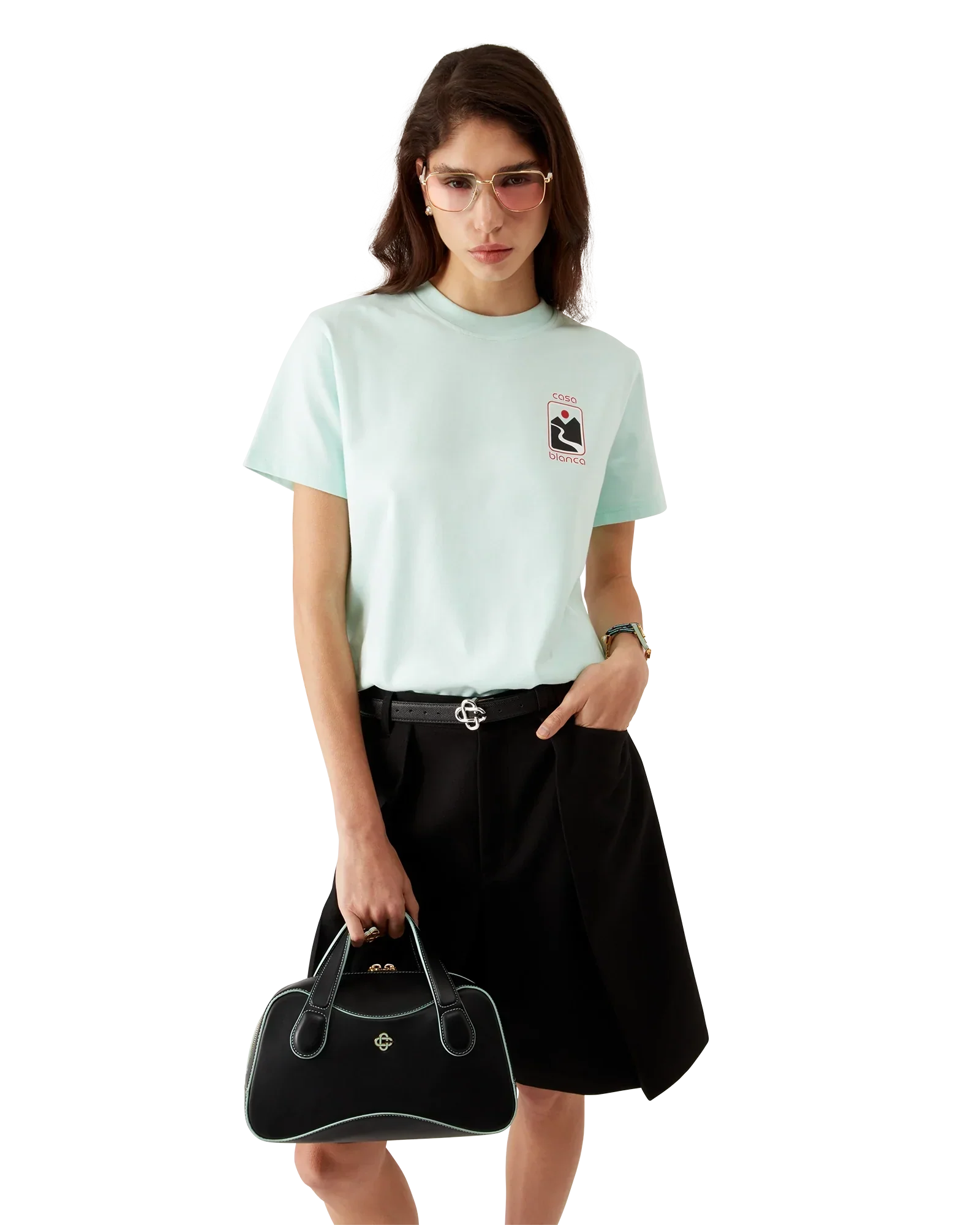 Sunset Valley Short Sleeve T-Shirt | Casablanca Paris | Image 4