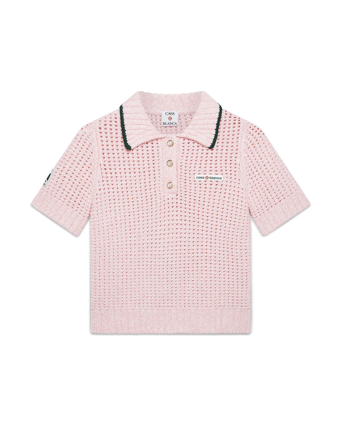Cotton Mouliné Polo Shirt | Casablanca Paris | Image 1