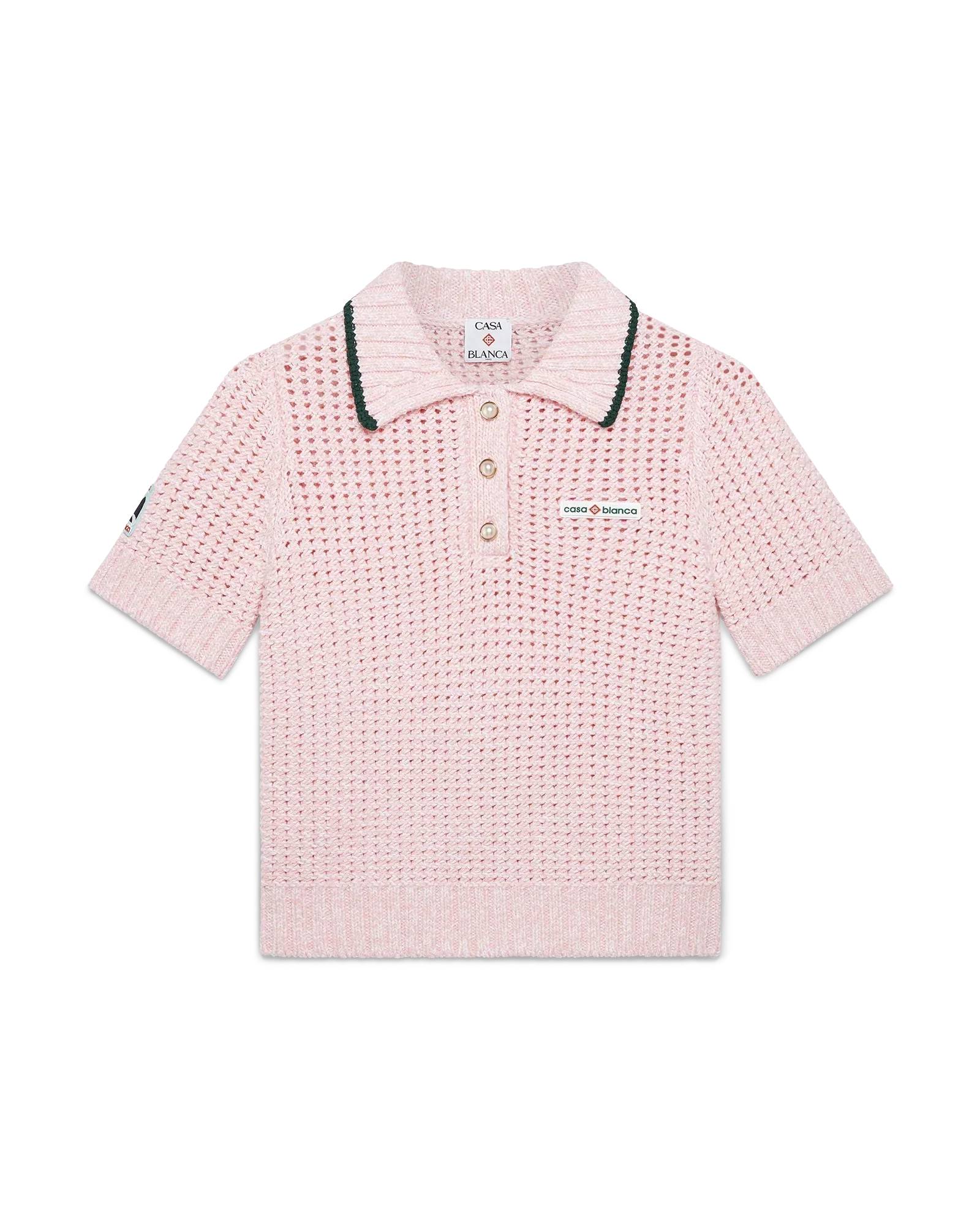 Cotton Mouliné Polo Shirt | Casablanca Paris | Image 1