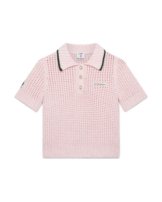Cotton Mouliné Polo Shirt | Casablanca Paris | Image 1