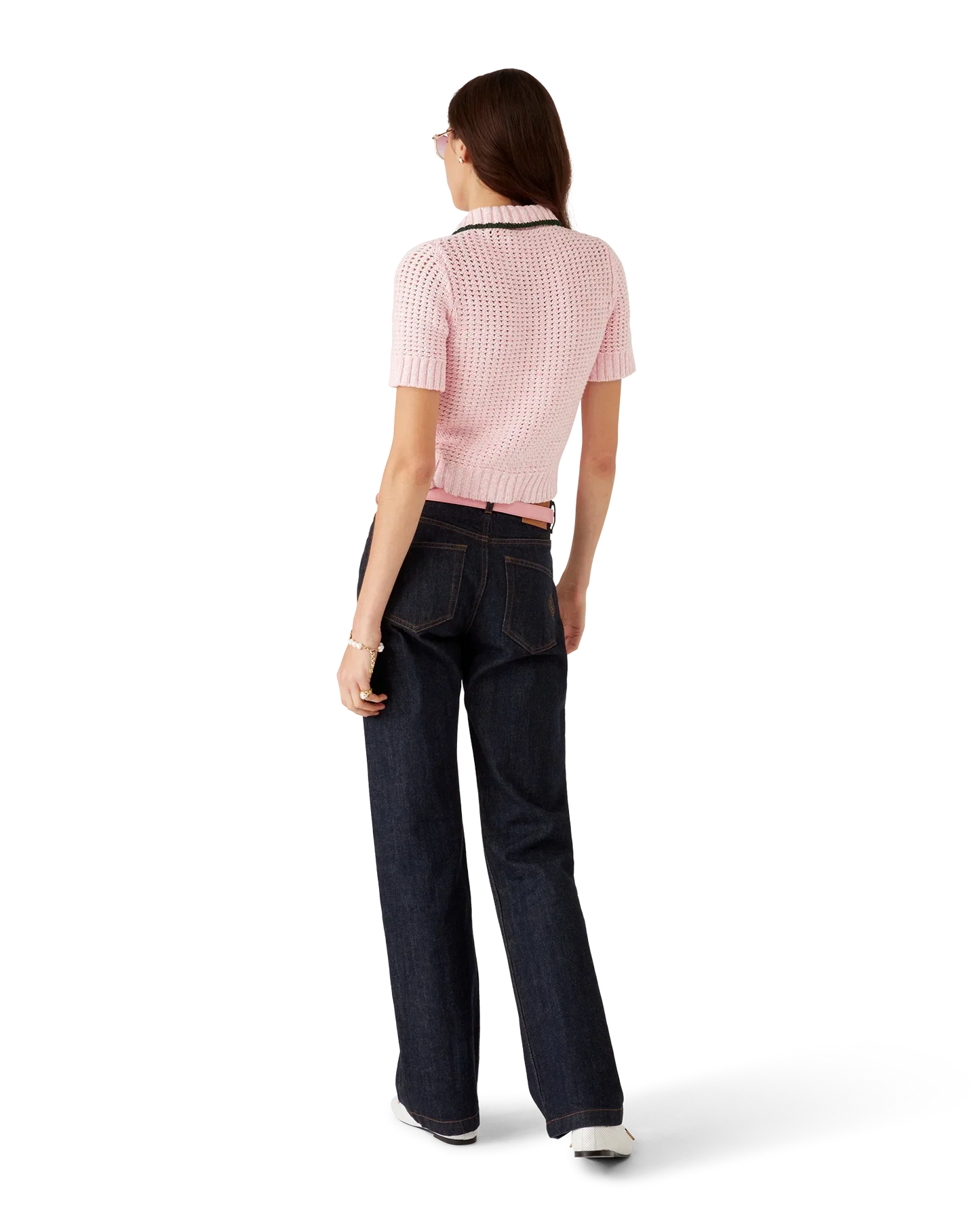 Cotton Mouliné Polo Shirt | Casablanca Paris | Image 3