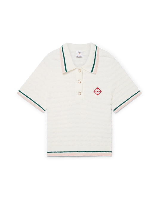 Cotton Bouclé Polo Shirt | Casablanca Paris | Image 1