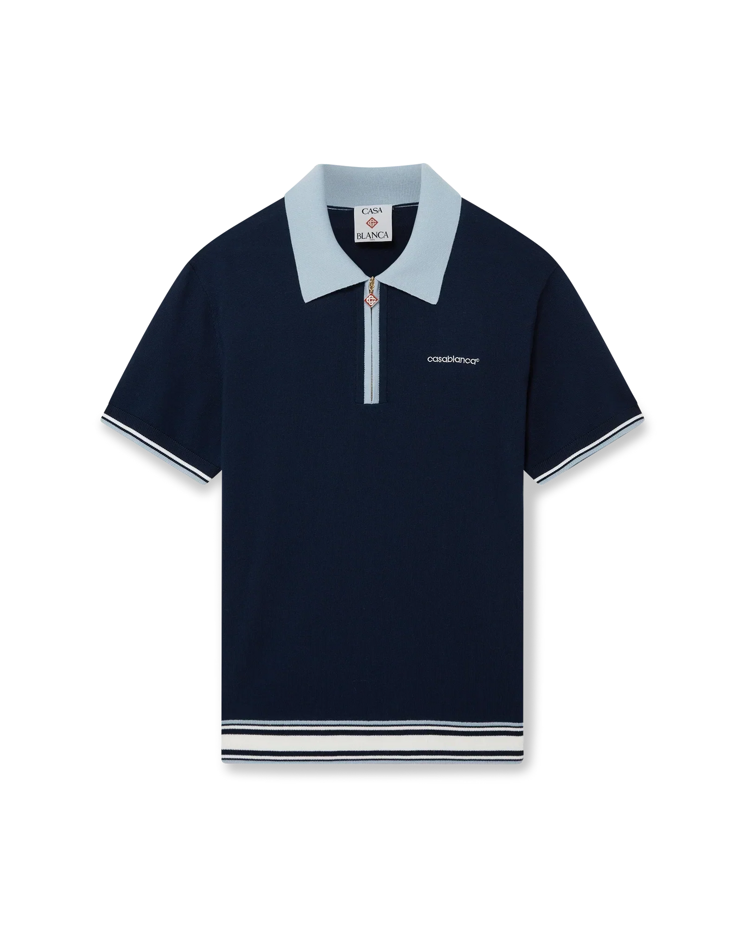 Merino Knit Tennis Polo Shirt | Casablanca Paris | Image 1