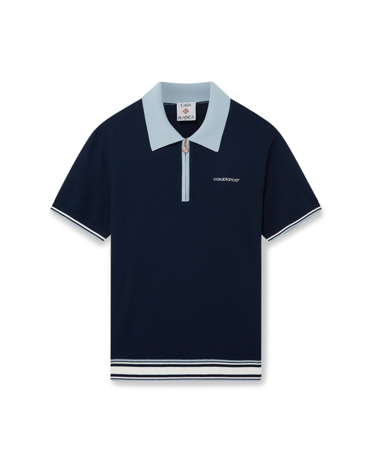 Merino Knit Tennis Polo Shirt | Casablanca Paris | Image 1