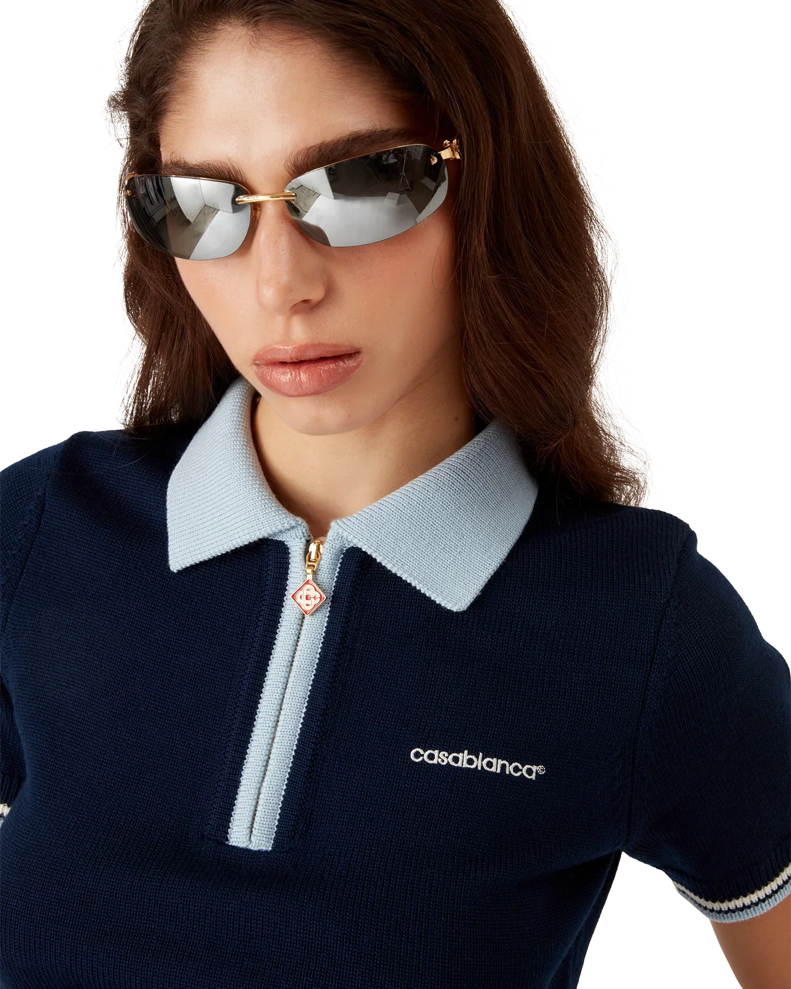 Merino Knit Tennis Polo Shirt | Casablanca Paris | Image 5