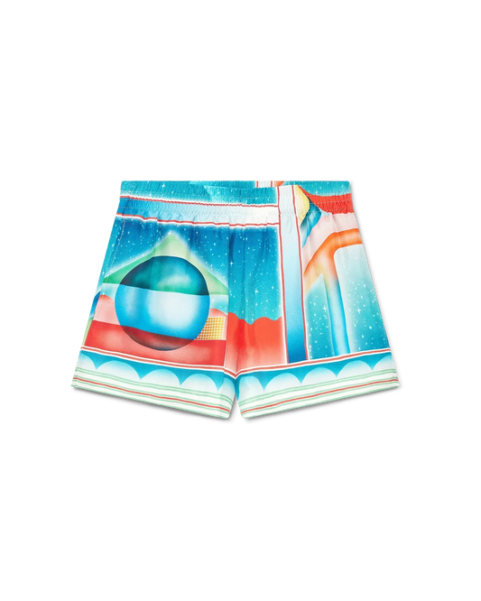 Galaxy Court Silk Shorts | Casablanca Paris | Image 1