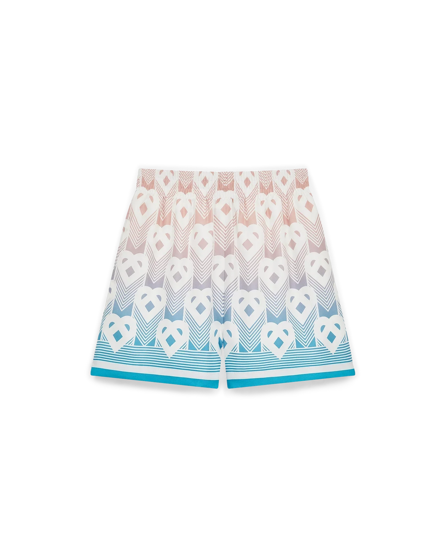 Gradient Heart Monogram Silk Shorts | Casablanca Paris | Image 1