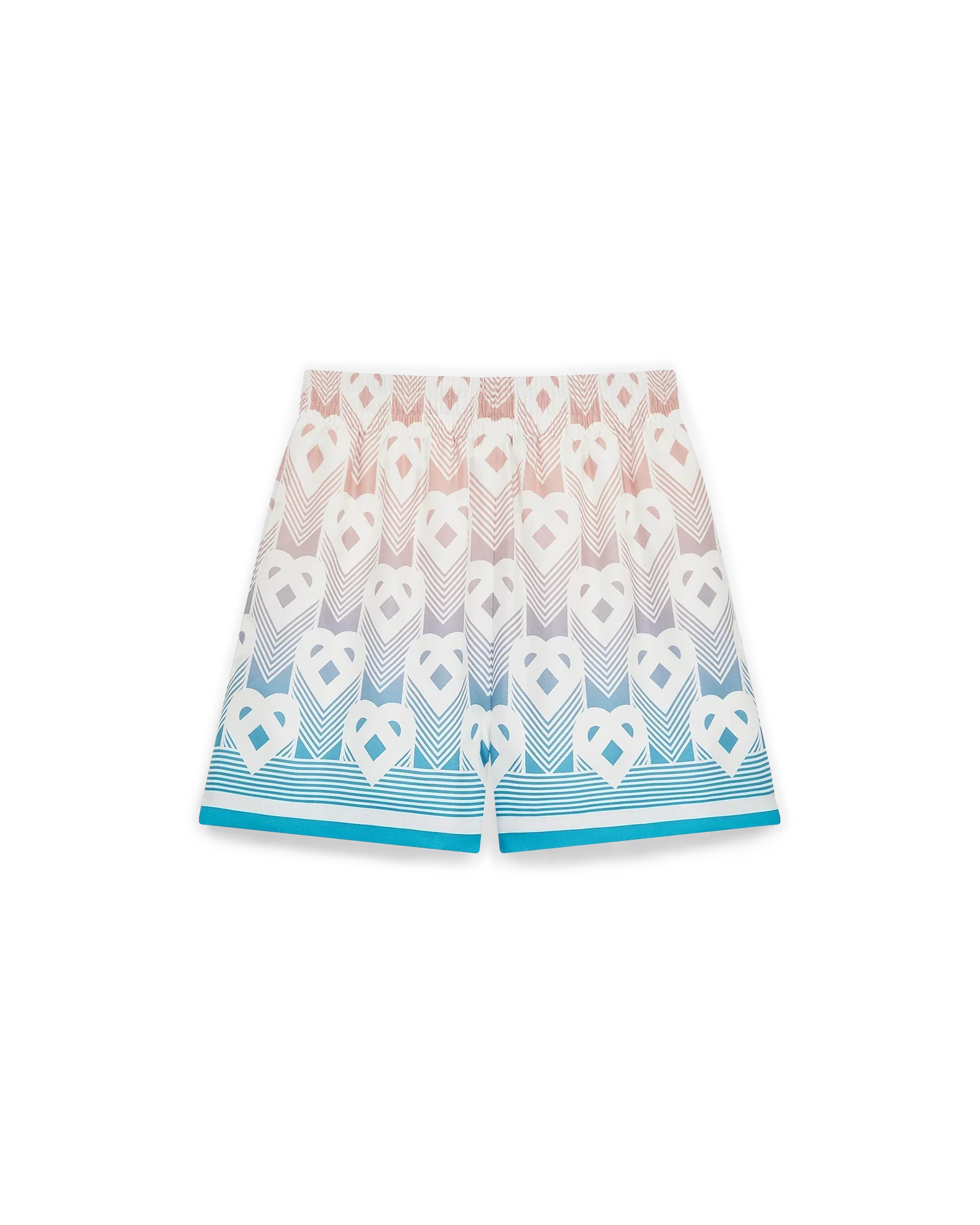 Gradient Heart Monogram Silk Shorts | Casablanca Paris | Image 1