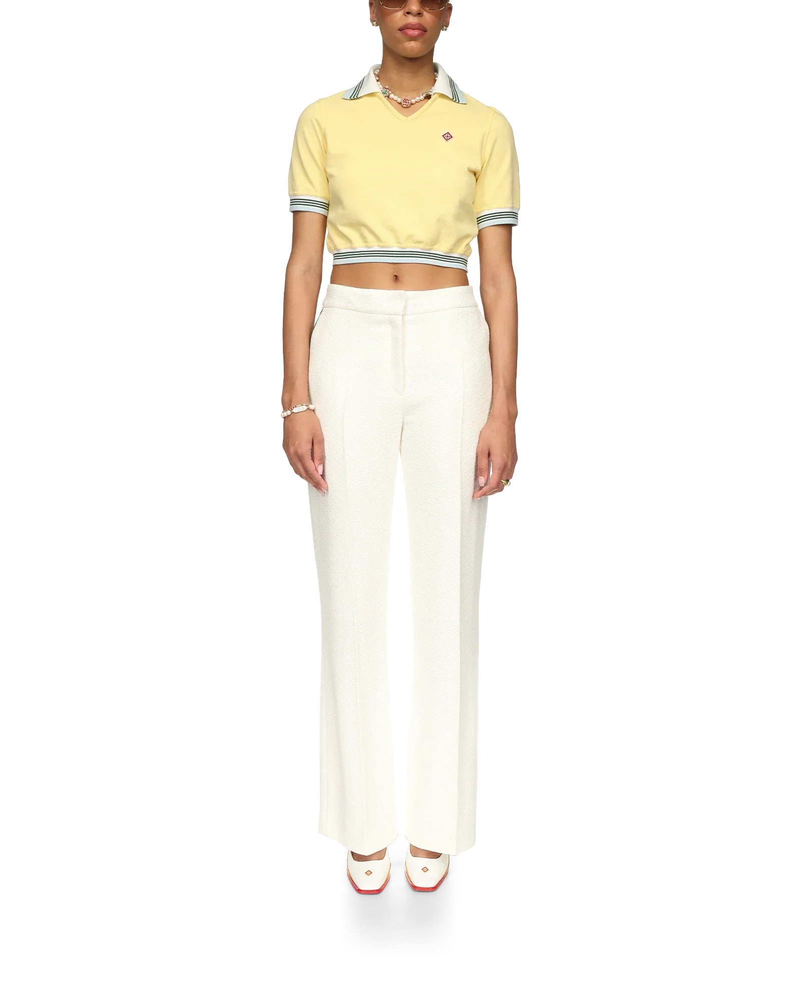 Cropped Pique Polo | Casablanca Paris | Image 2