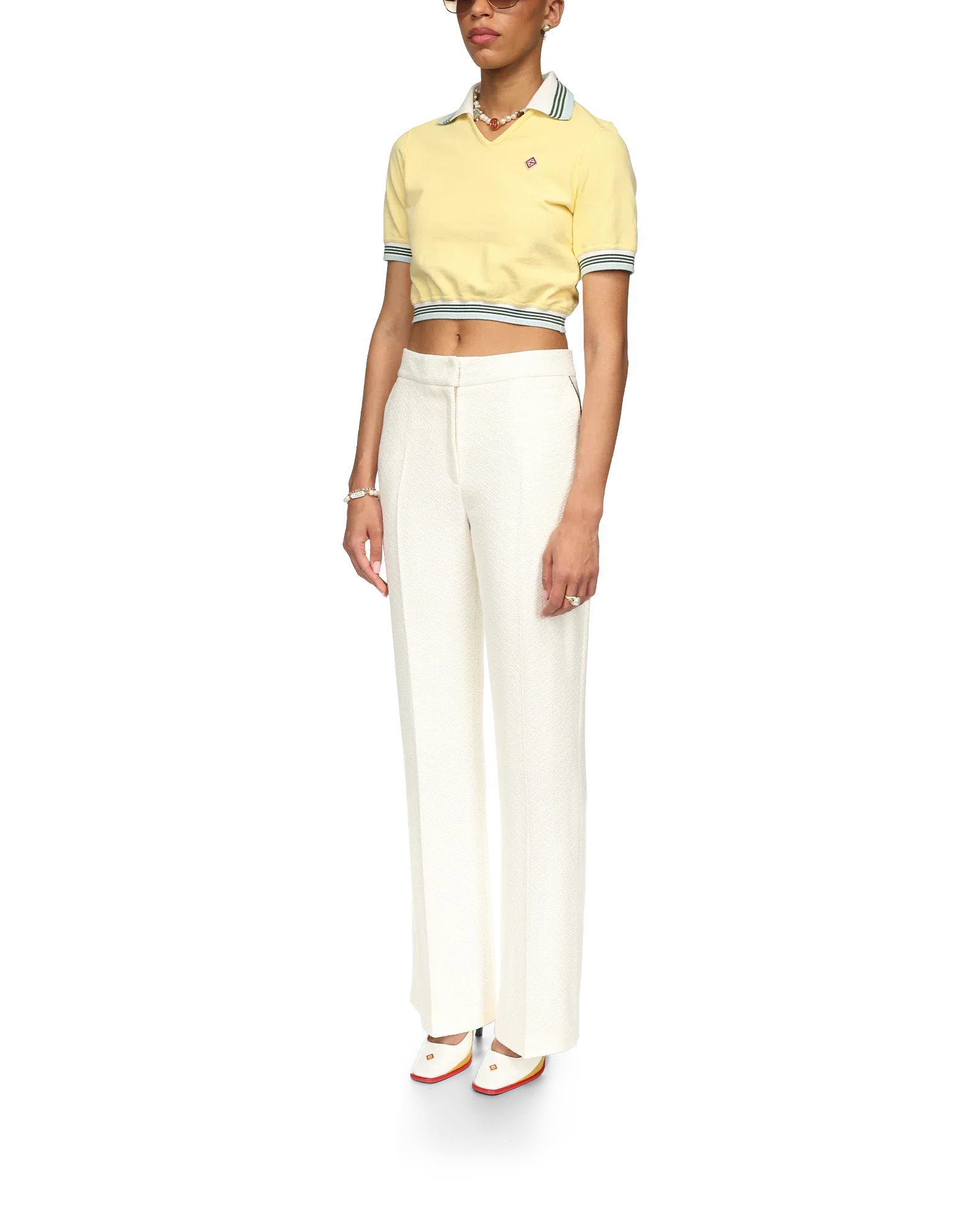 Cropped Pique Polo | Casablanca Paris | Image 3