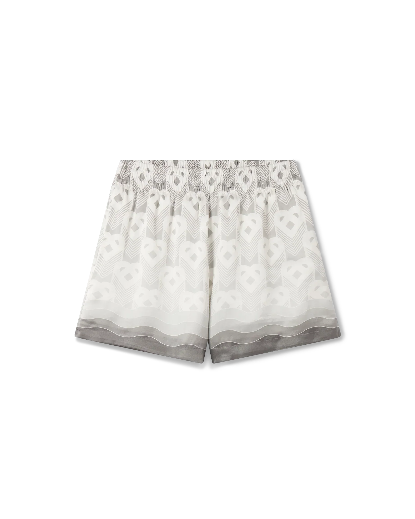 Gradient Heart Monogram Silk Shorts | Casablanca Paris | Image 1