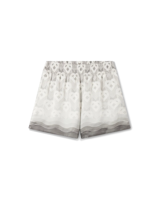 Gradient Heart Monogram Silk Shorts | Casablanca Paris | Image 1