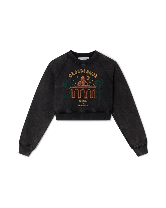 School of Beautiful Cropped Sweatshirt | Casablanca Paris | Image 1