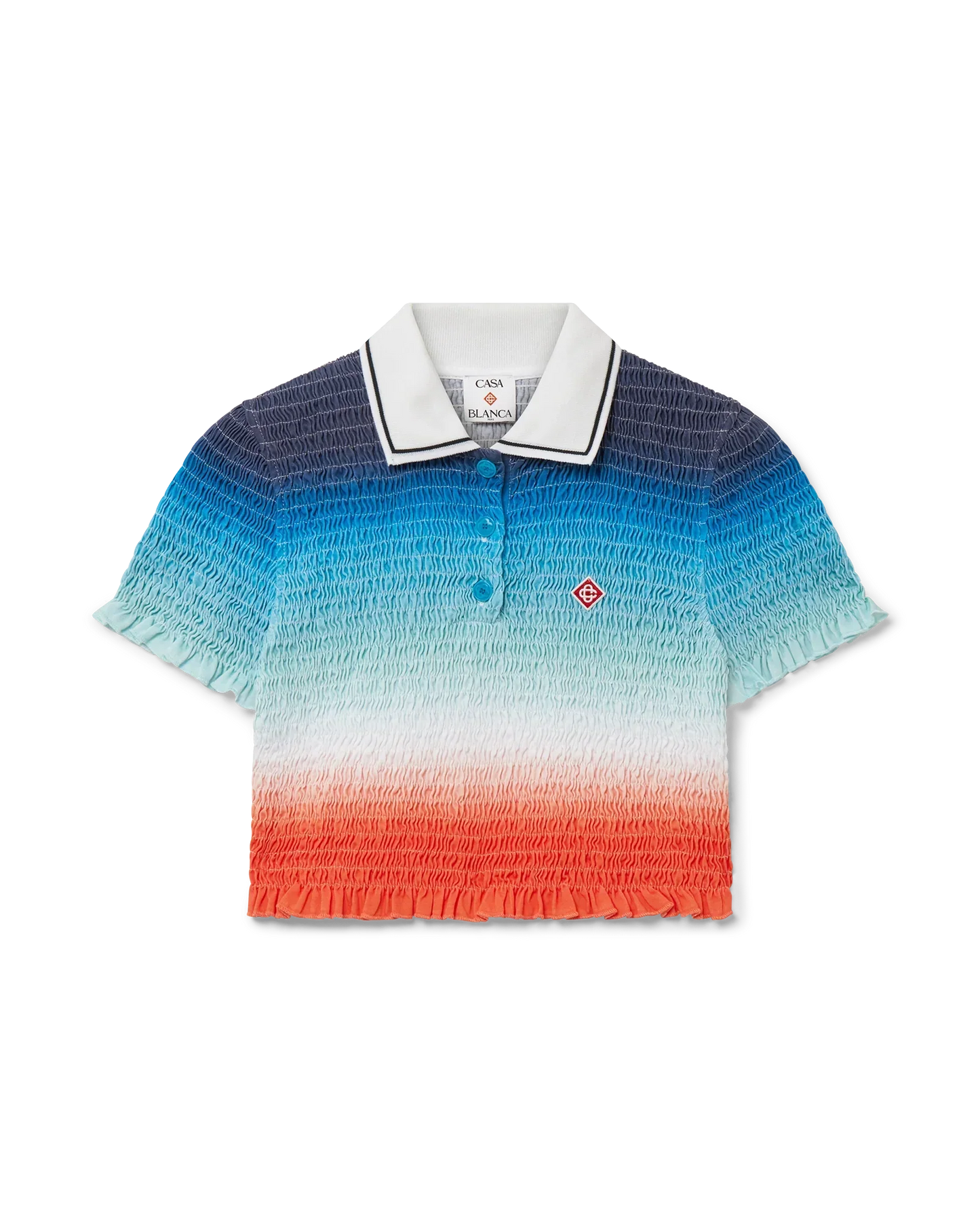 Gradient Cropped Polo Shirt | Casablanca Paris | Image 1