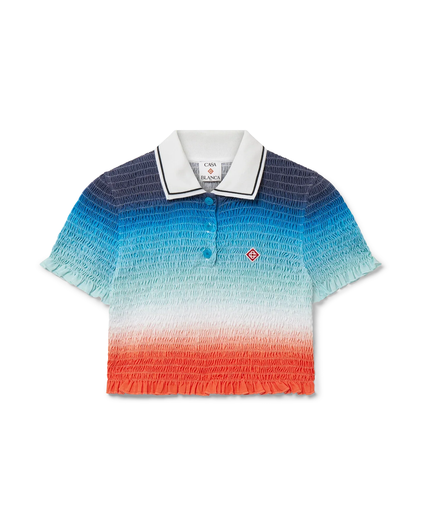 Gradient Cropped Polo Shirt | Casablanca Paris | Image 1