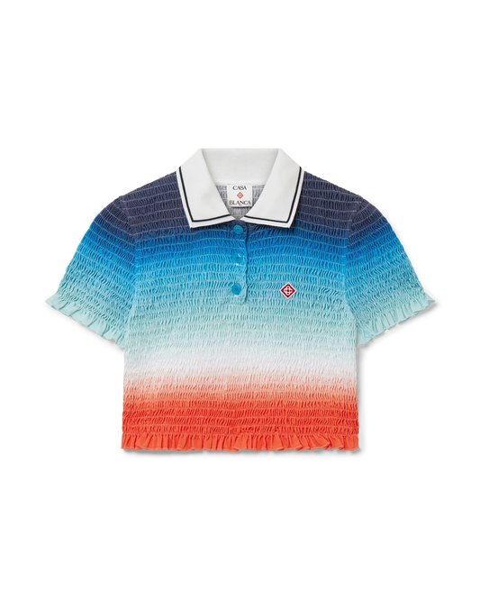 Gradient Cropped Polo Shirt | Casablanca Paris | Image 1