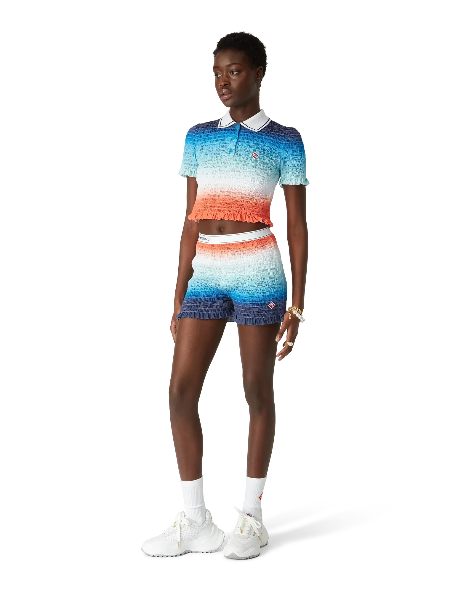 Gradient Cropped Polo Shirt | Casablanca Paris | Image 2