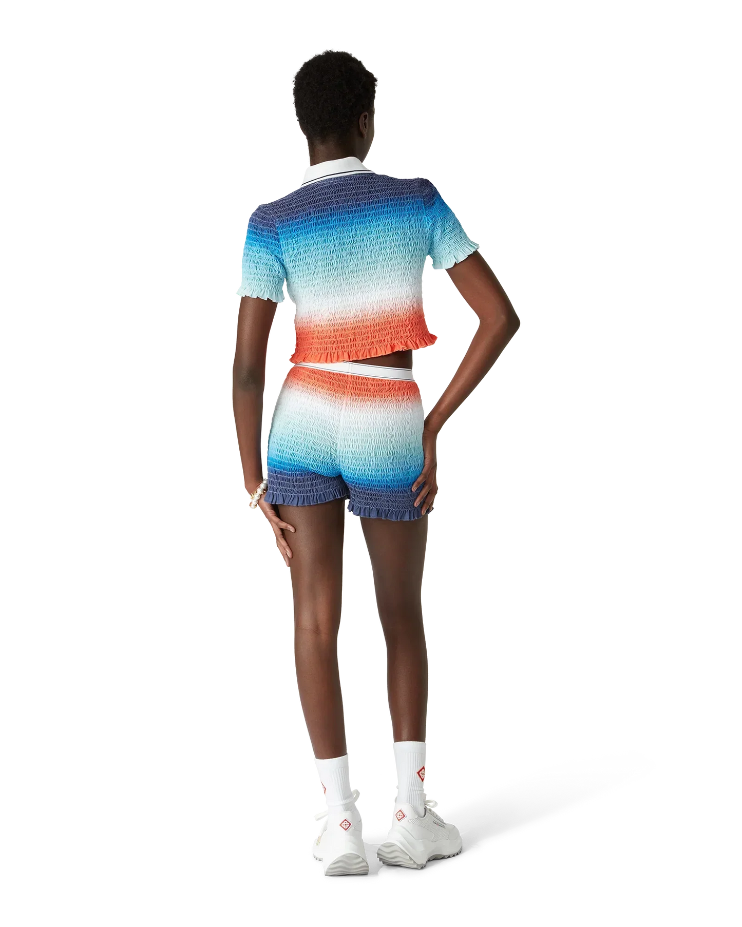 Gradient Cropped Polo Shirt | Casablanca Paris | Image 3