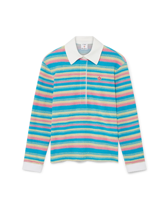 Stripe Towelling Polo Shirt | Casablanca Paris | Image 1