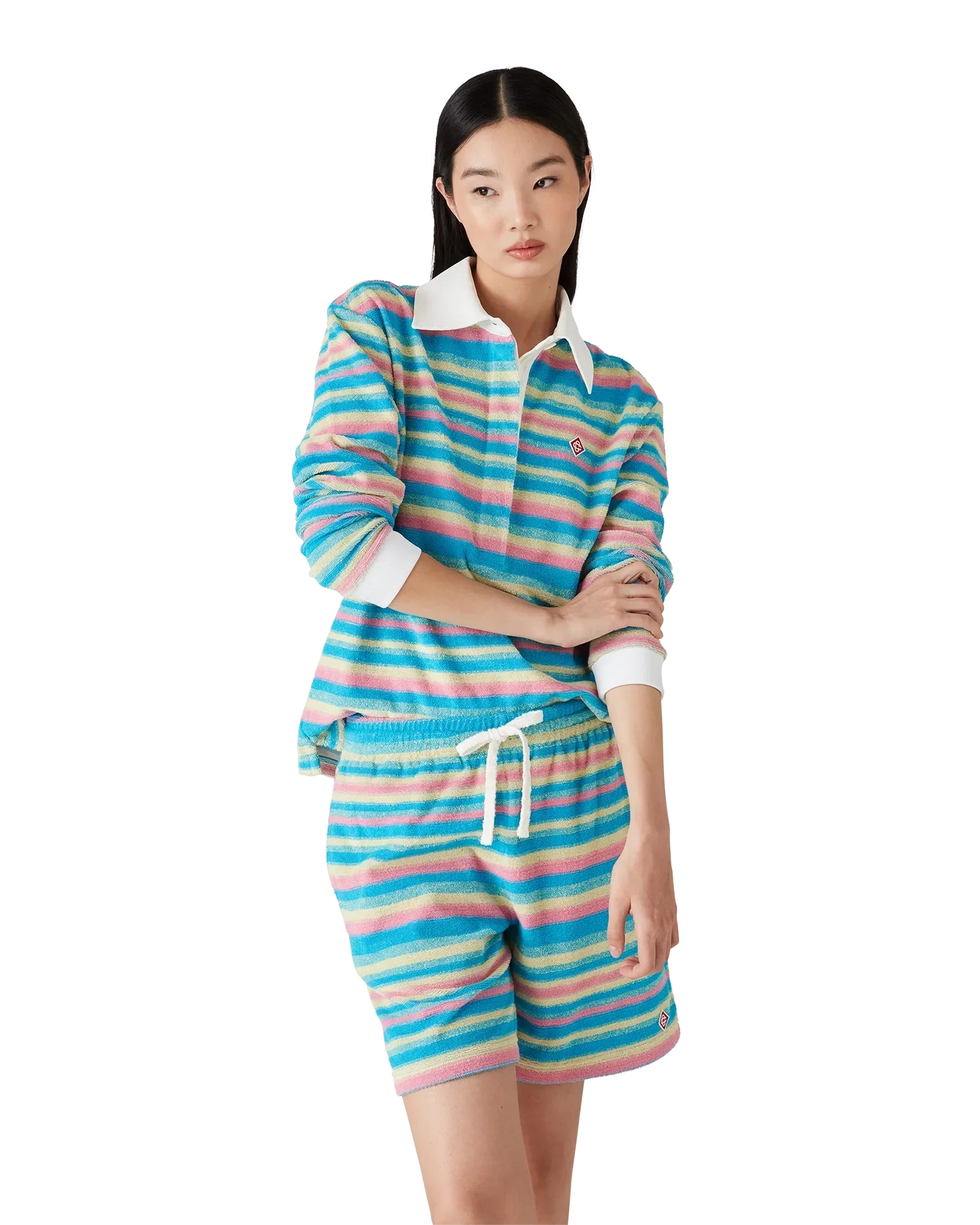 Stripe Towelling Polo Shirt | Casablanca Paris | Image 4