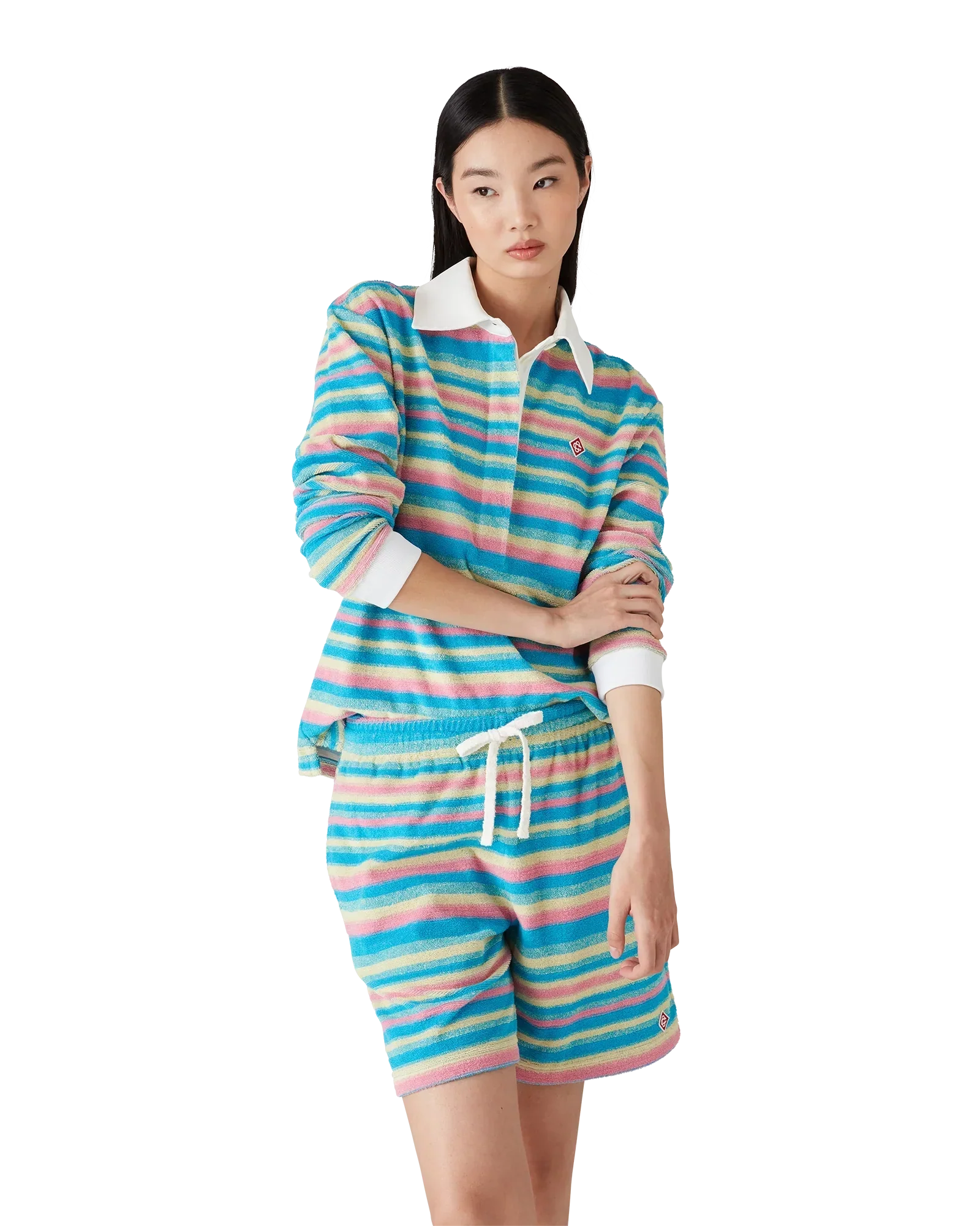 Stripe Towelling Polo Shirt | Casablanca Paris | Image 4