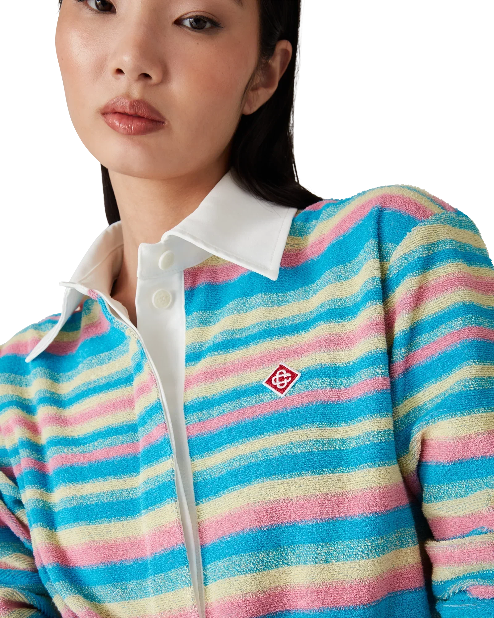 Stripe Towelling Polo Shirt | Casablanca Paris | Image 5