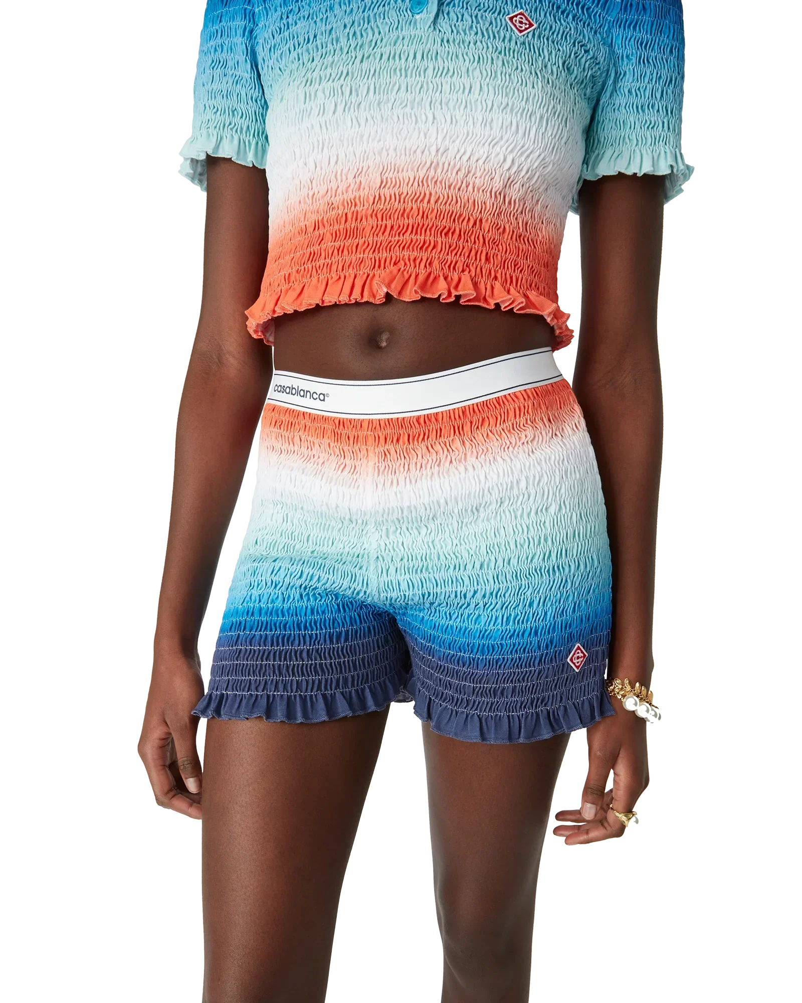 Gradient Shirred Shorts | Casablanca Paris | Image 5