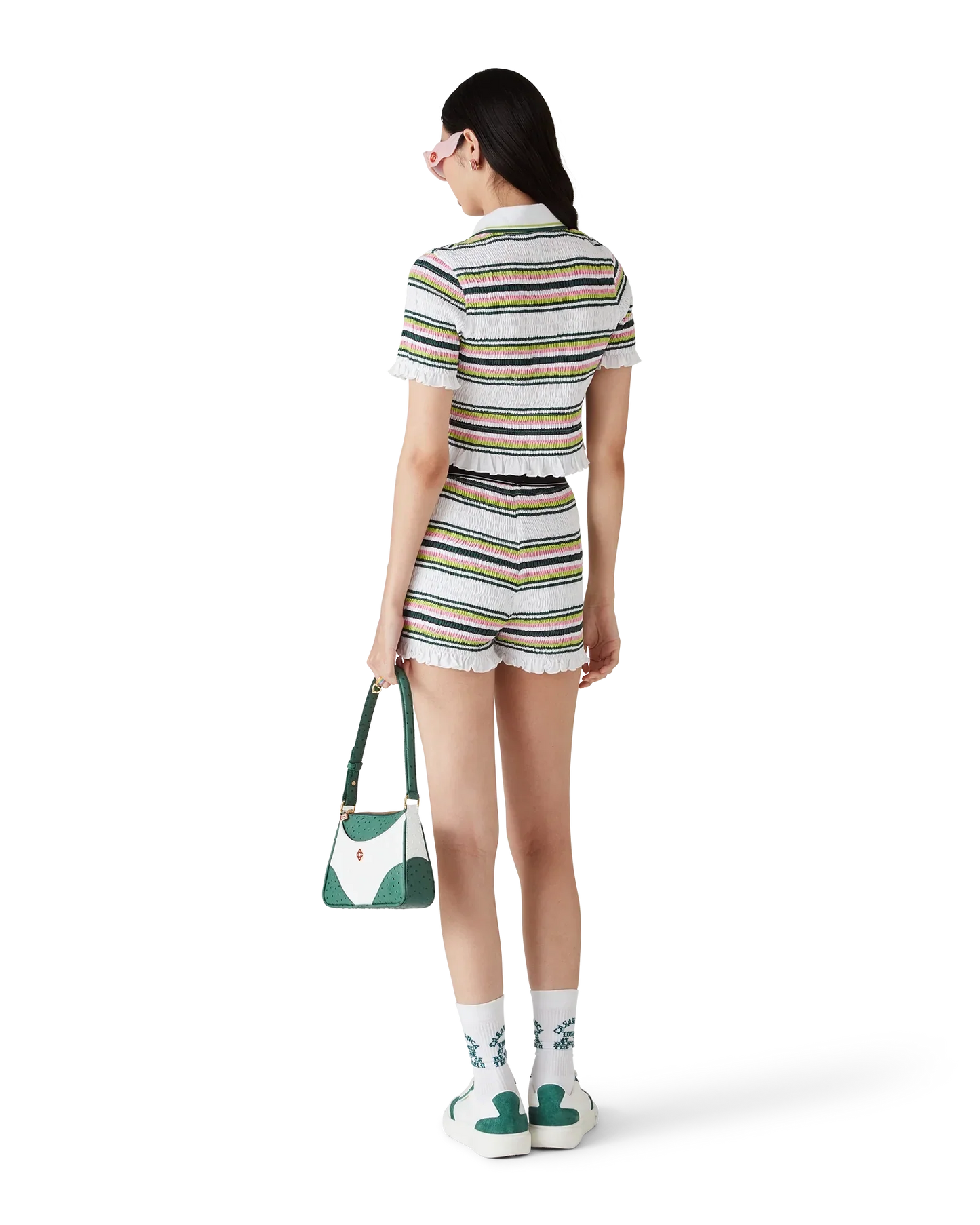 Stripe Shirred Shorts | Casablanca Paris | Image 3