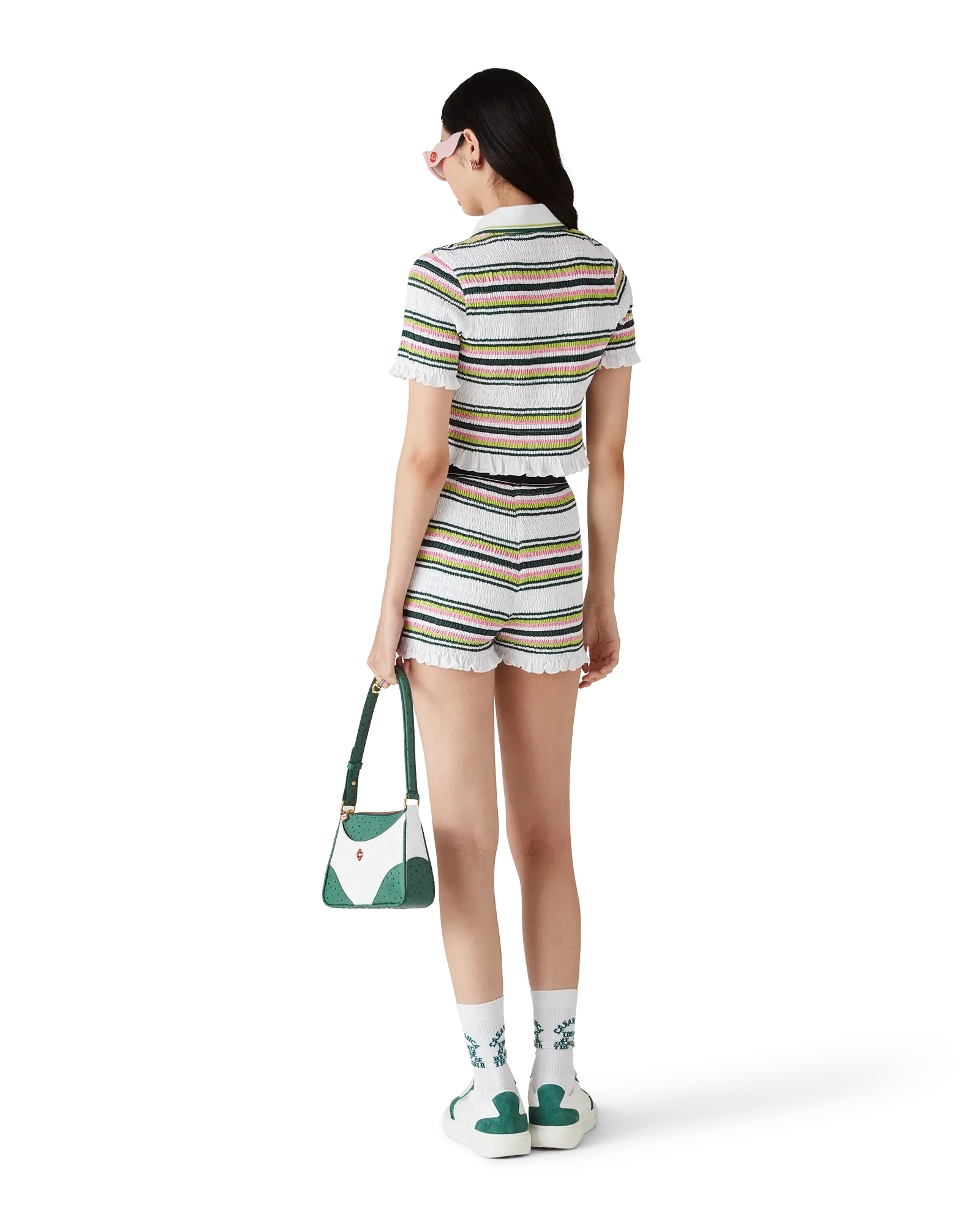 Stripe Shirred Shorts | Casablanca Paris | Image 3