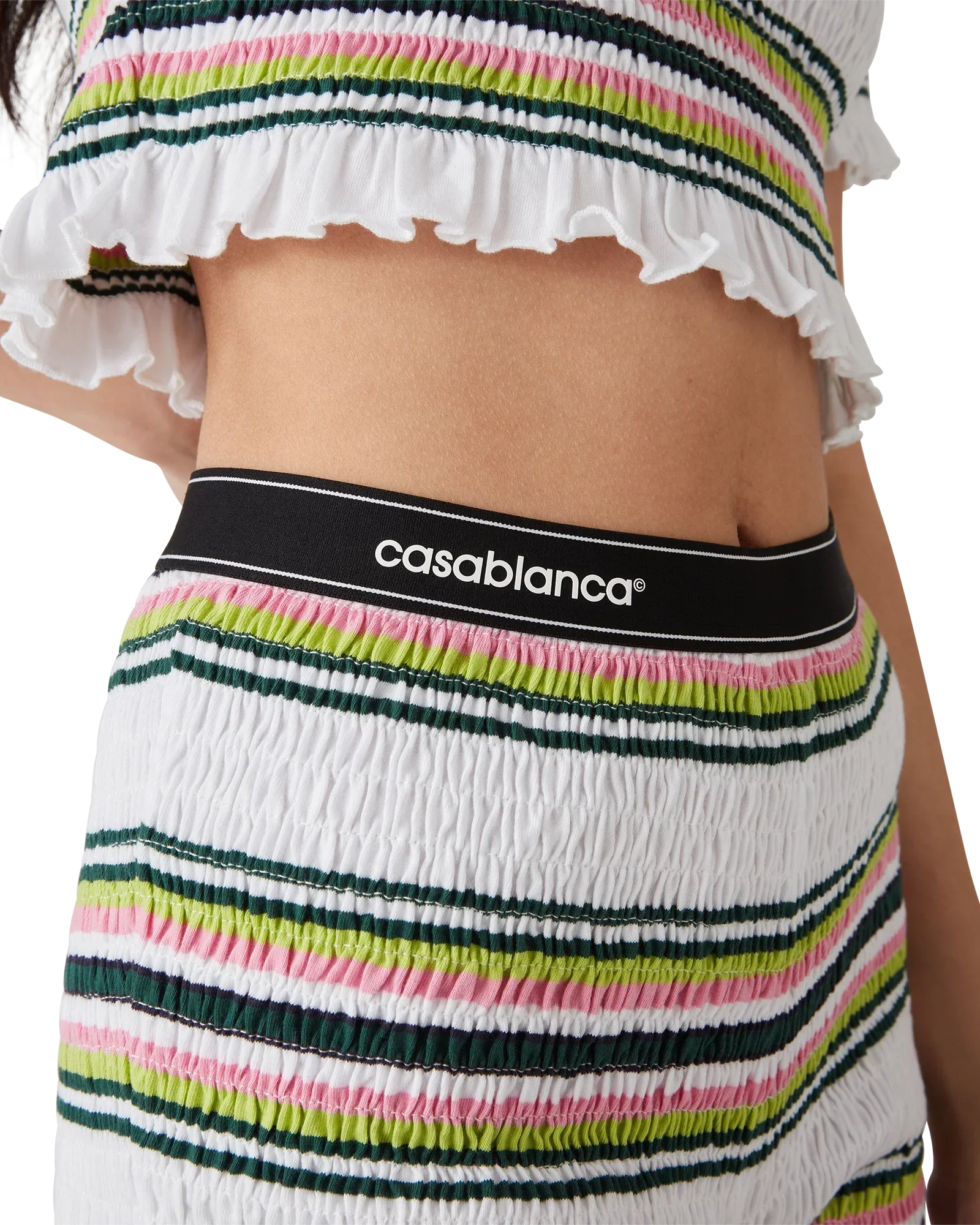 Stripe Shirred Shorts | Casablanca Paris | Image 5