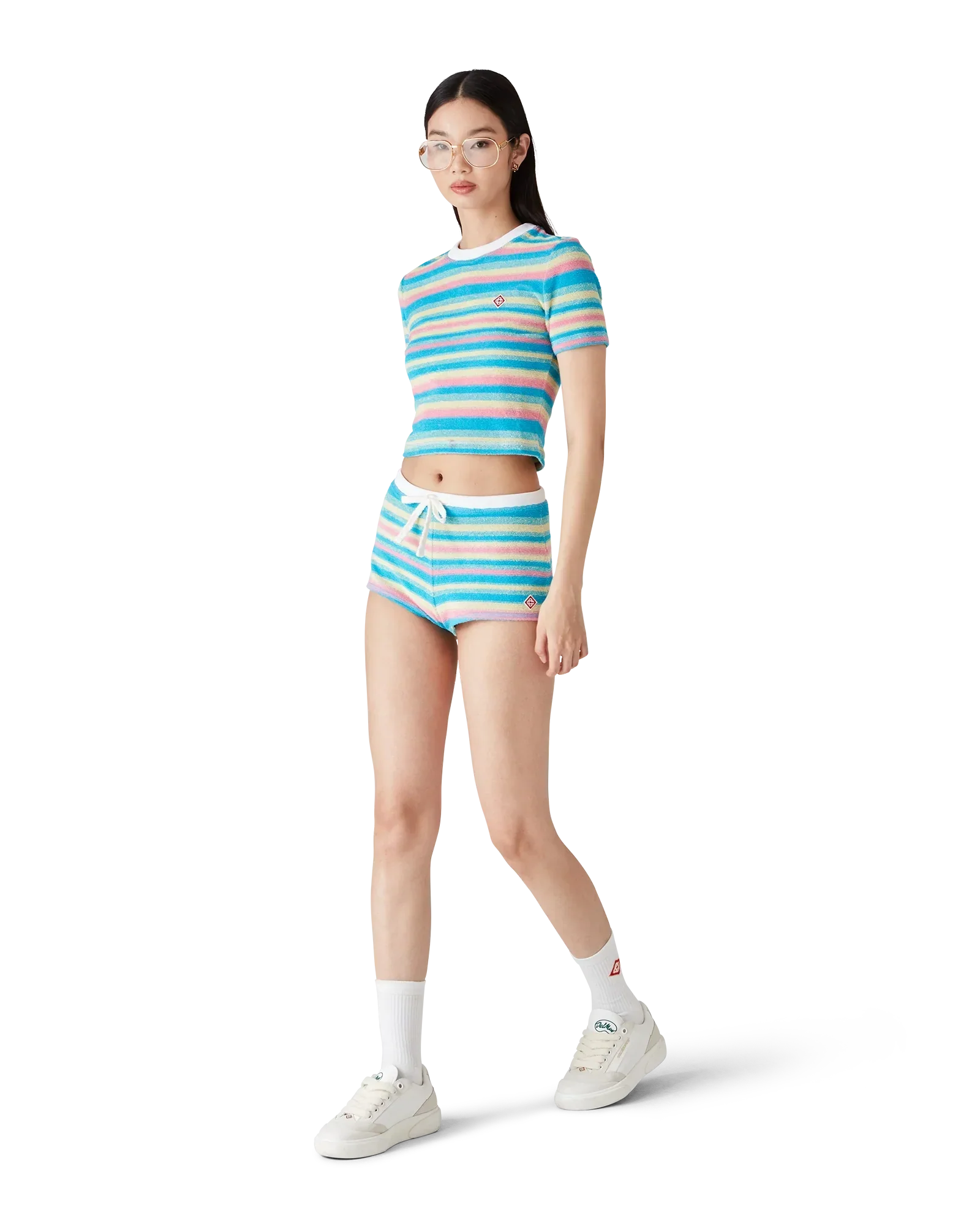 Stripe Towelling Mini Shorts | Casablanca Paris | Image 2