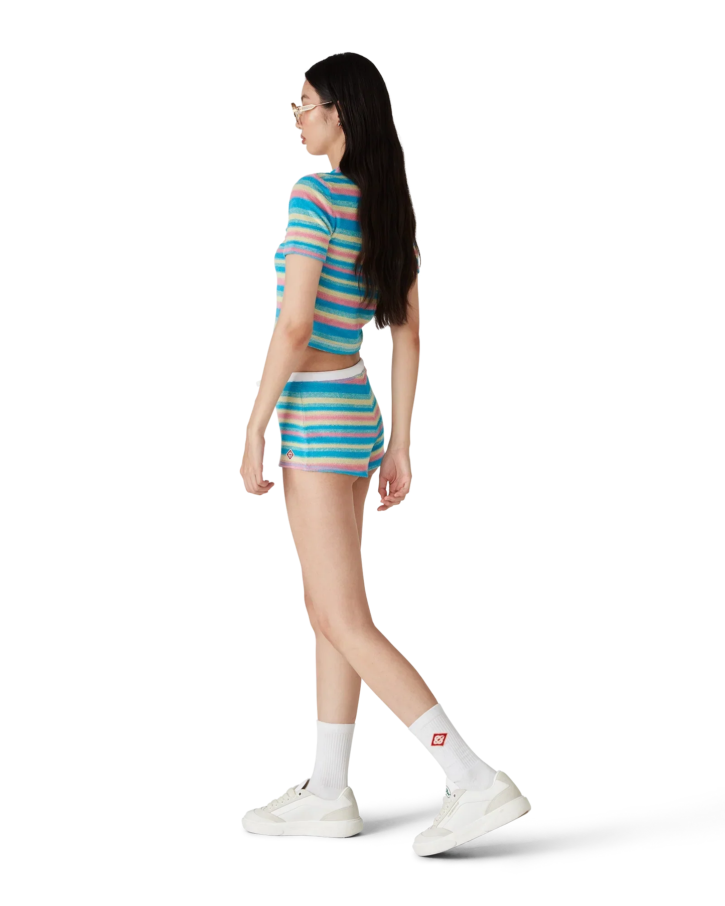 Stripe Towelling Mini Shorts | Casablanca Paris | Image 3