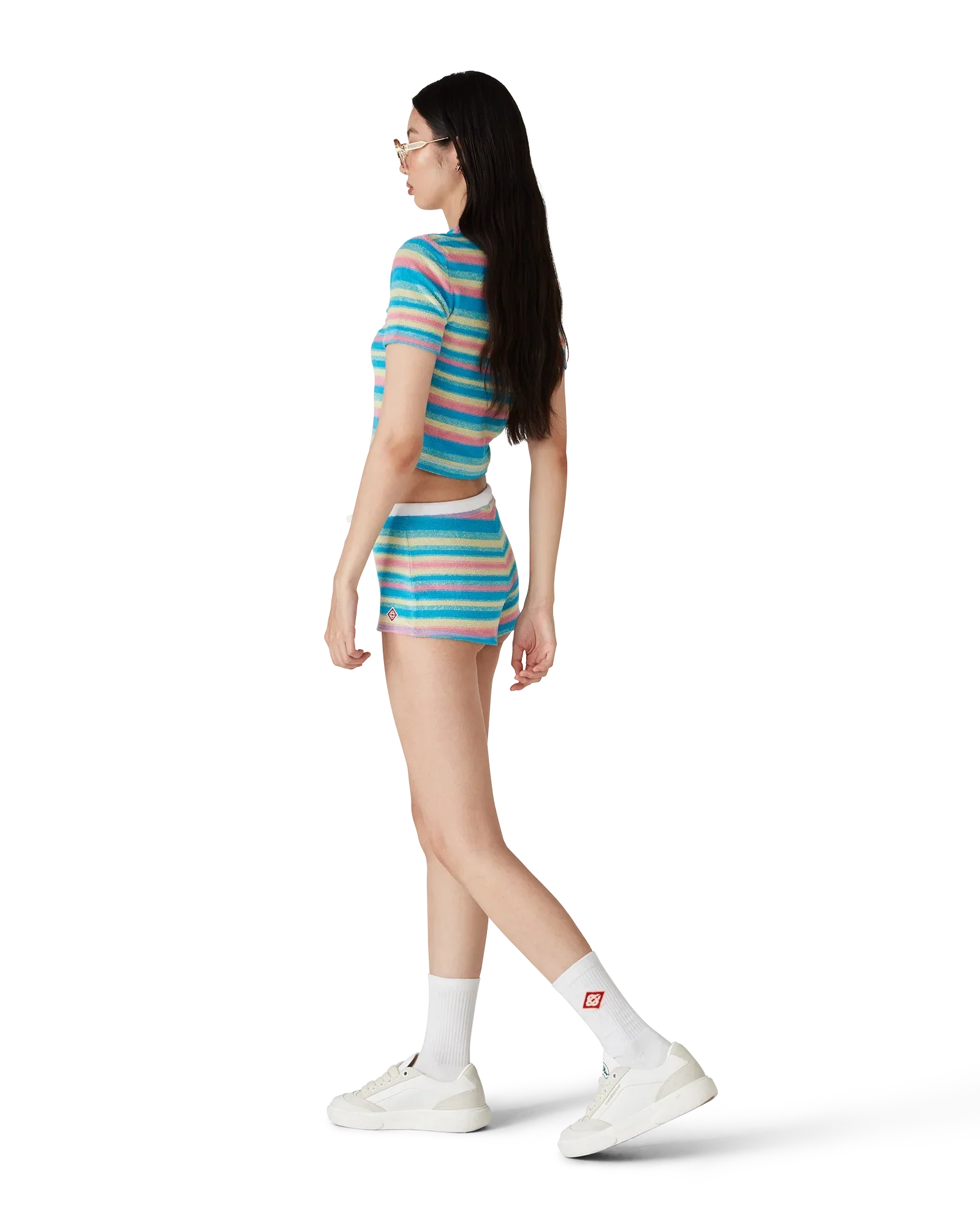 Stripe Towelling Mini Shorts | Casablanca Paris | Image 3