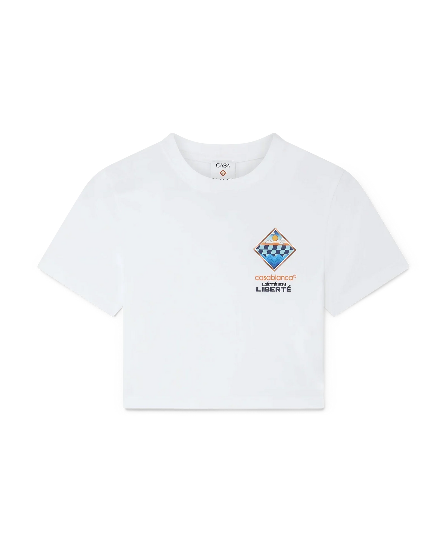 The L'été En Liberté Short Sleeve Cropped T-Shirt | Casablanca Paris | Image 1
