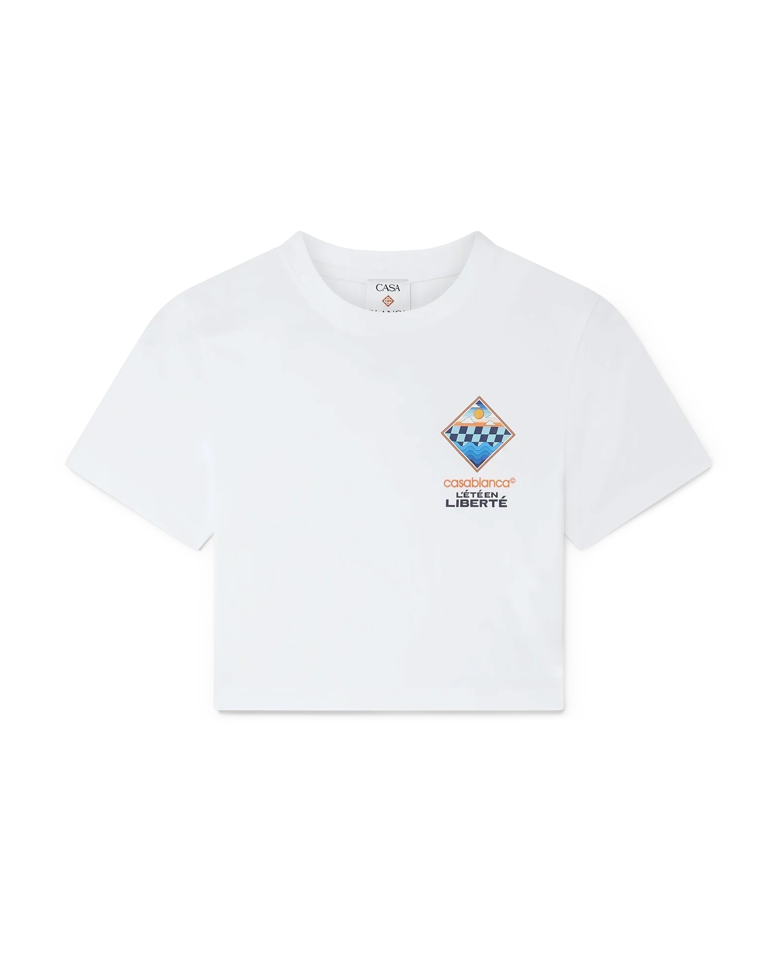 The L'été En Liberté Short Sleeve Cropped T-Shirt | Casablanca Paris | Image 1