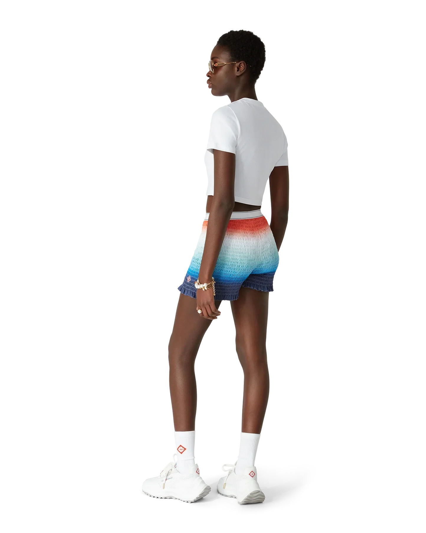 The L'été En Liberté Short Sleeve Cropped T-Shirt | Casablanca Paris | Image 3
