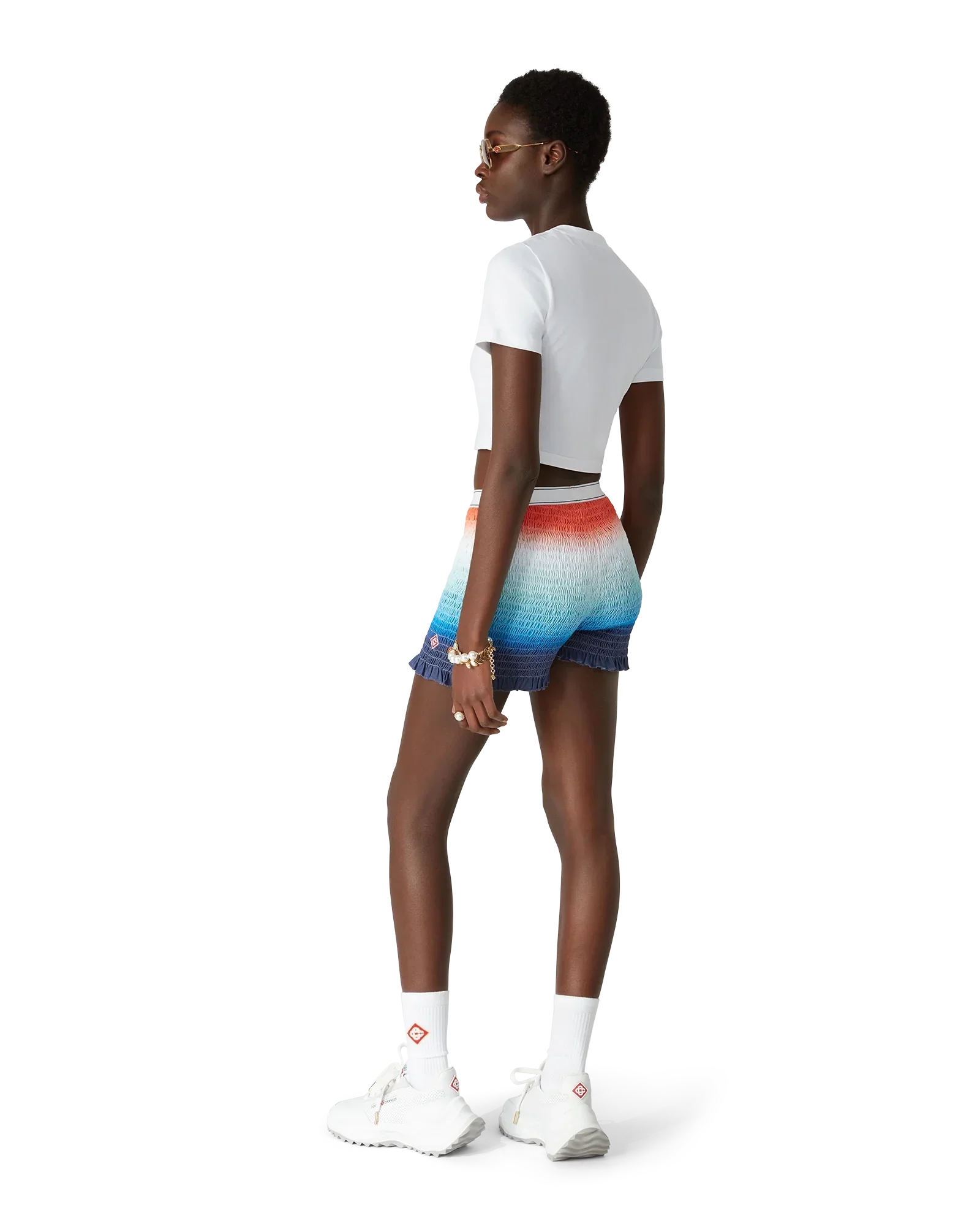 The L'été En Liberté Short Sleeve Cropped T-Shirt | Casablanca Paris | Image 3