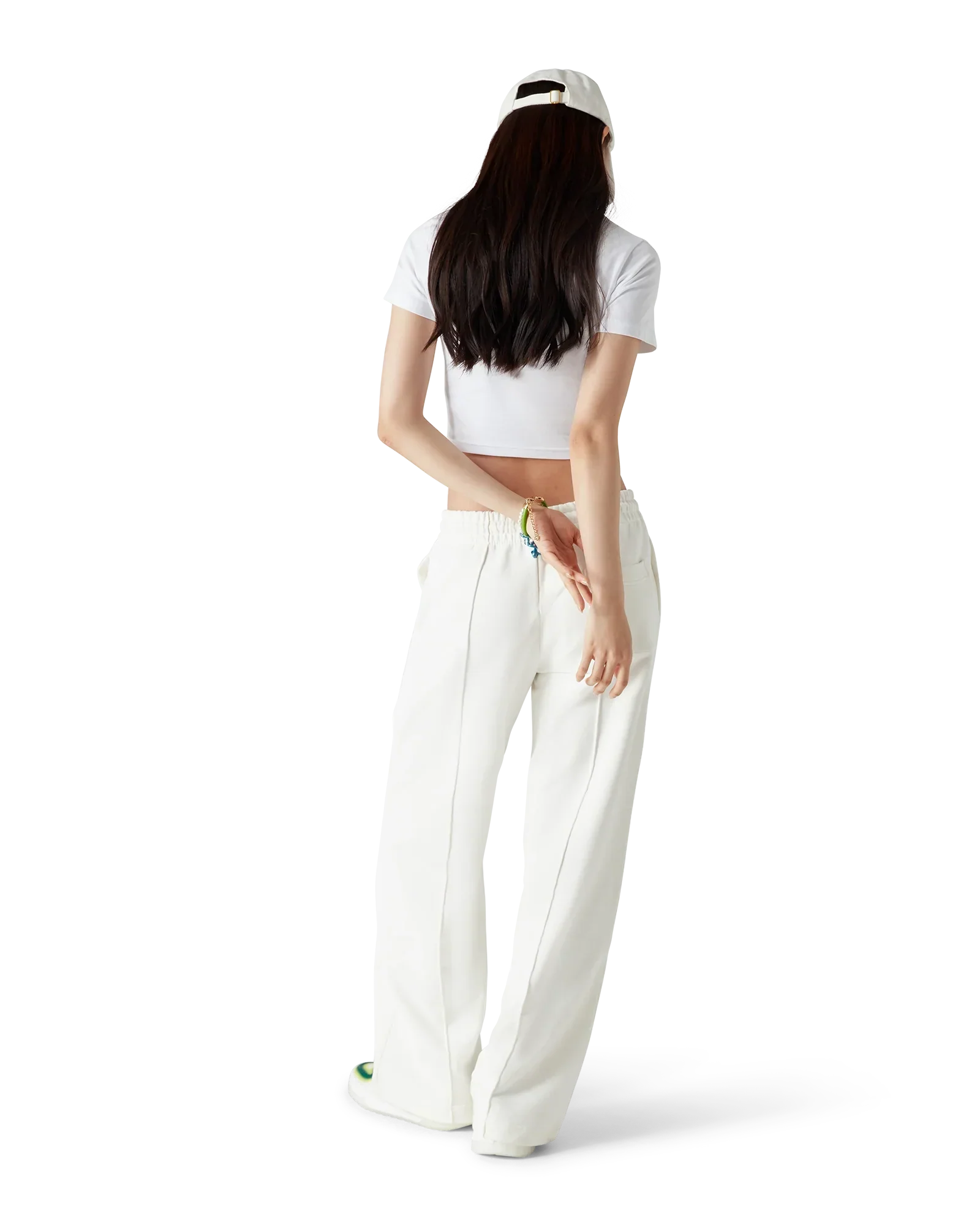 Casa Beach Wave Cropped Short Sleeve T-Shirt | Casablanca Paris | Image 3