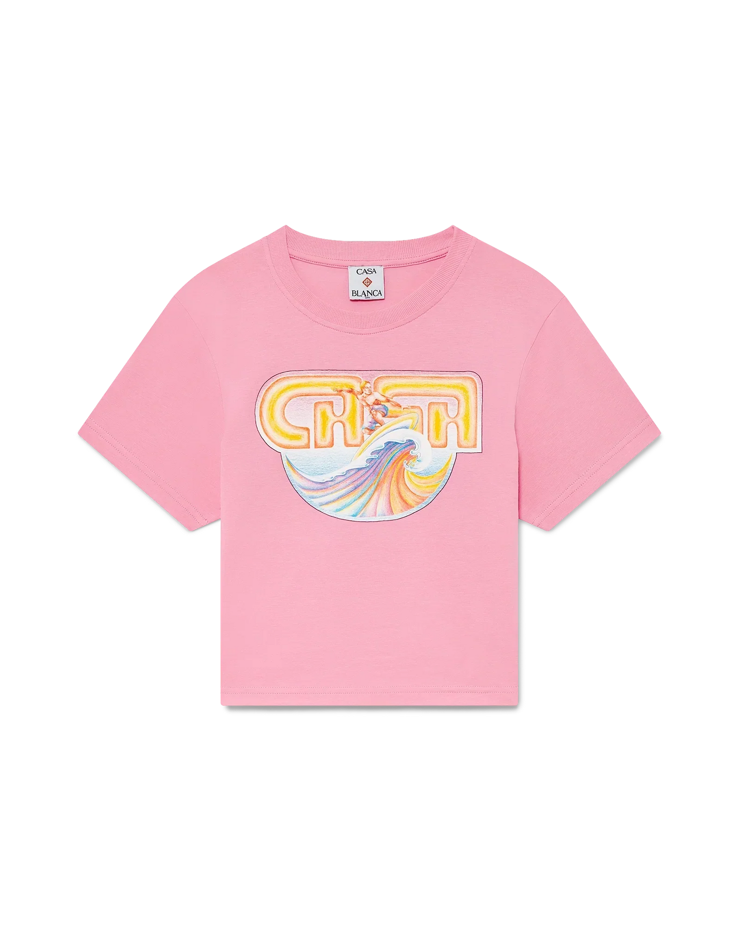 Casa Surf Cropped Short Sleeve T-Shirt | Casablanca Paris | Image 1