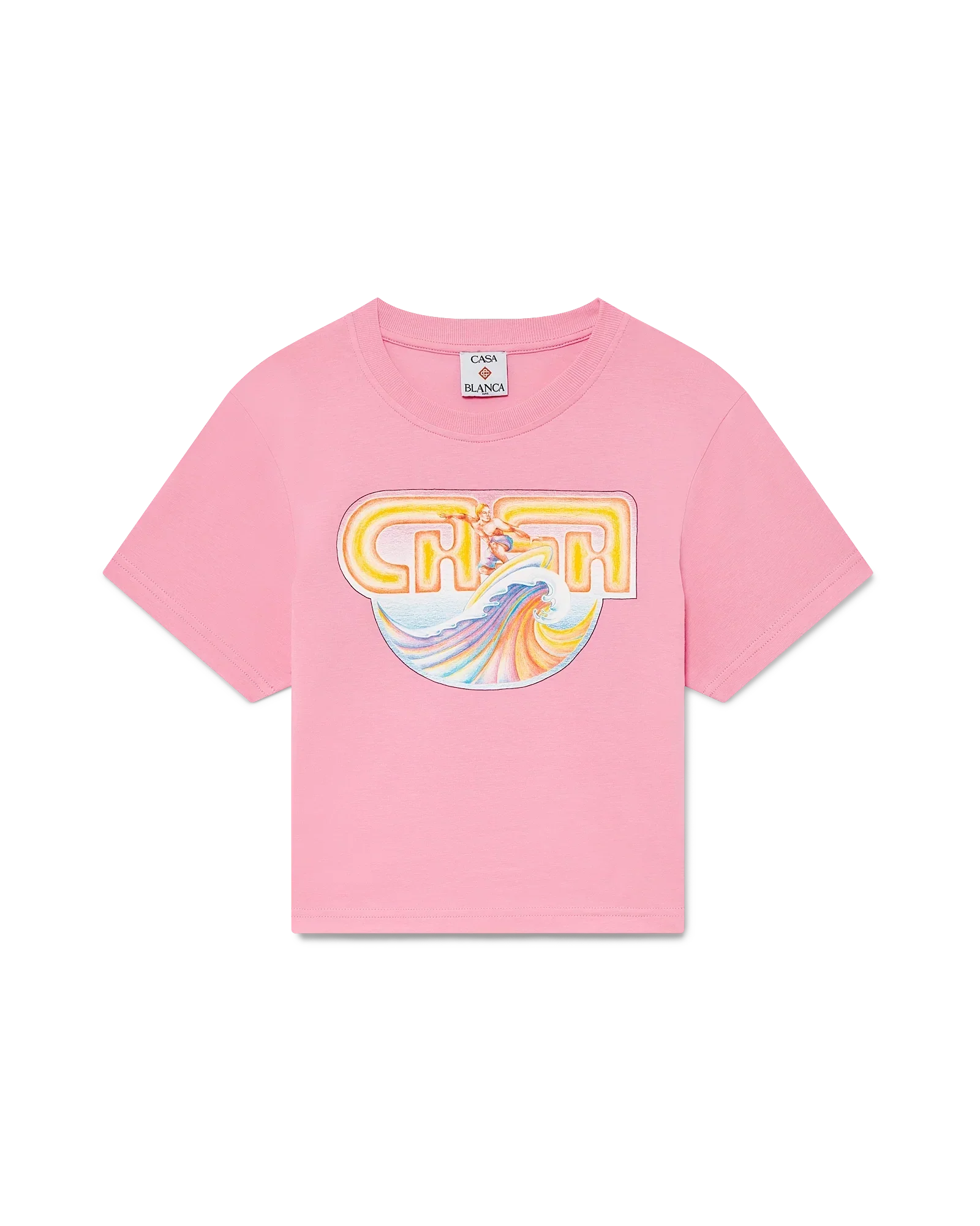 Casa Surf Cropped Short Sleeve T-Shirt | Casablanca Paris | Image 1